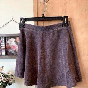 Forever 21 MMicro ini Skirt Gray Soft Draped Corduroy Micro Mini Size S